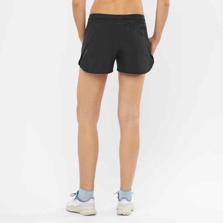 Black Salomon Cross 2in1 Women's Running Shorts | IE WV1079